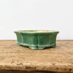 7" Green Glazed Yixing Bonsai Pot (No. 1903)