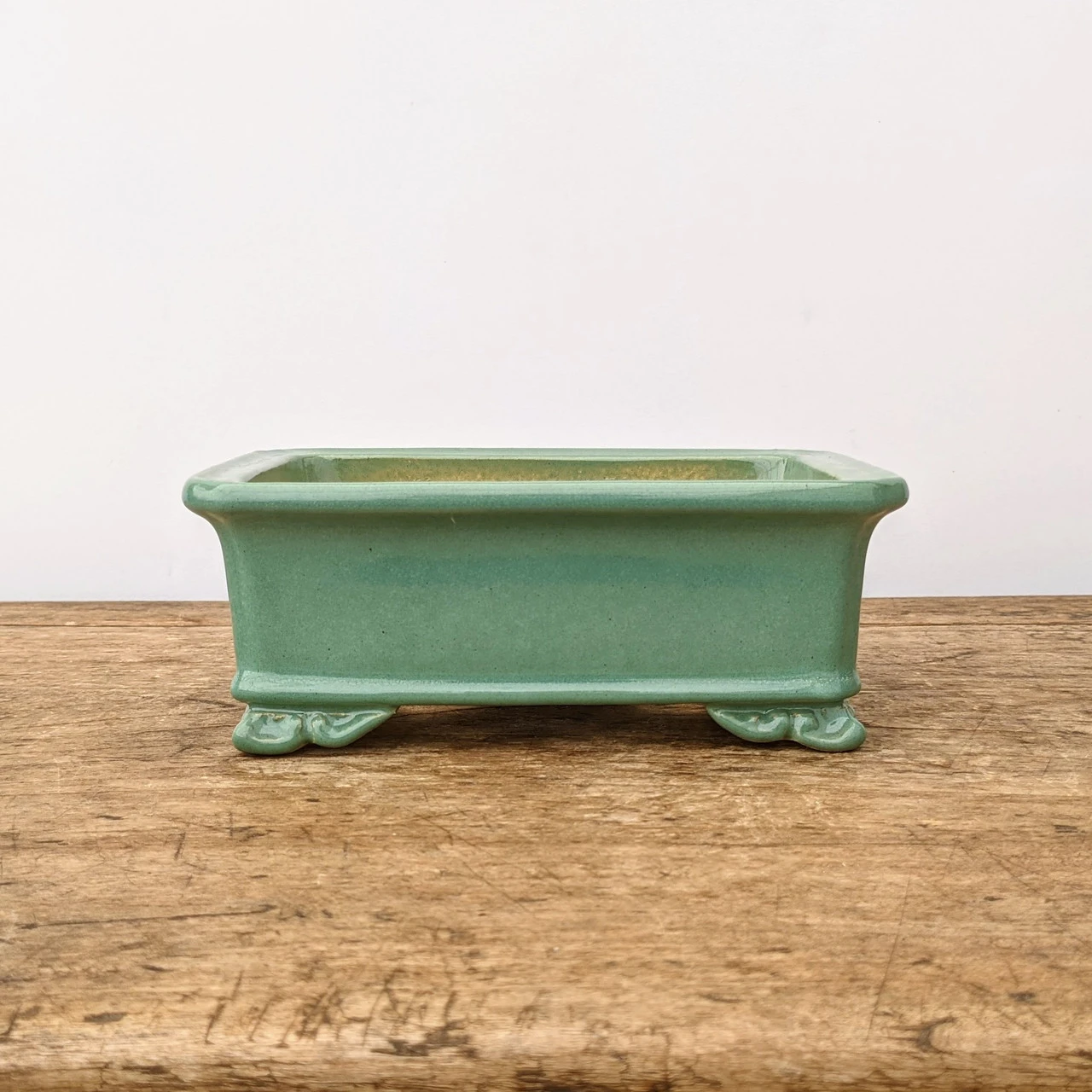 7" Green Glazed Yixing Bonsai Pot (No. 1975d) - Image 2