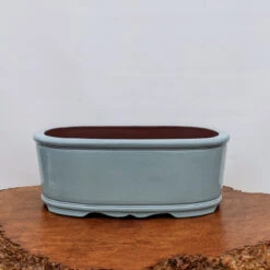 16" Light Blue Glazed Yixing Bonsai Pot (No. 2139)