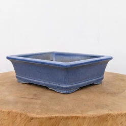 7" Blue Glazed Yixing Bonsai Pot (No. 2373)