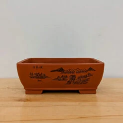 13" Etched Yixing Bonsai Pot (No. 2188)