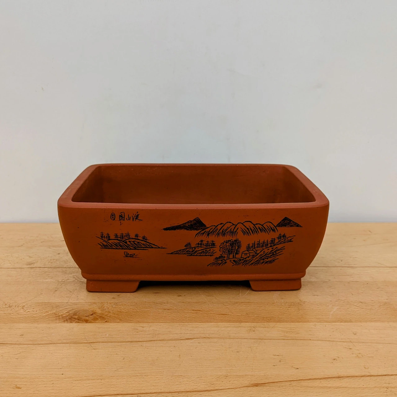 13" Etched Yixing Bonsai Pot (No. 2188) - Image 6